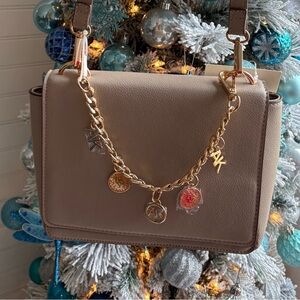 Anne Klein Flap Shoulder Bag With Chain Swag